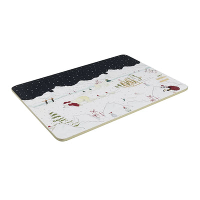 Sophie Allport "Snow Season" Lunch Placemat Set of 4 | Putti Christmas Entertaining
