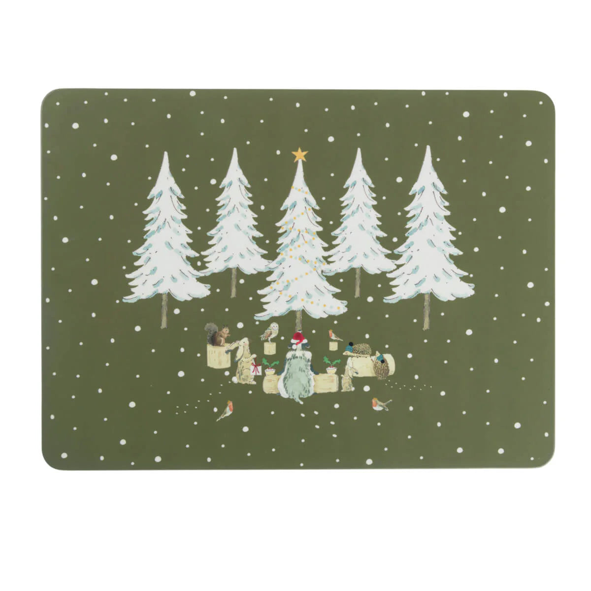Sophie Allport "Festive Forest" Lunch Placemat Set of 4 | Putti Fine Furnishings