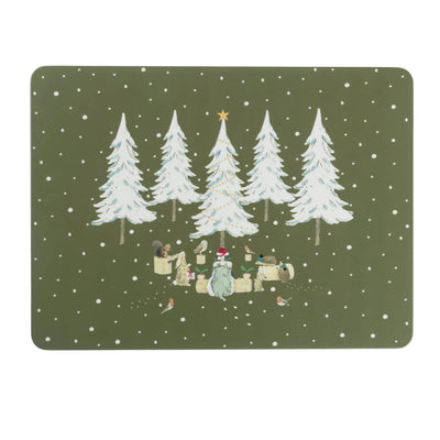 Sophie Allport "Festive Forest" Lunch Placemat Set of 4 | Putti Fine Furnishings