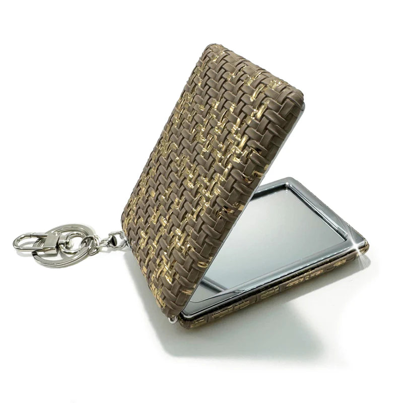 Lux Compact Mirror Key Fob - Gold