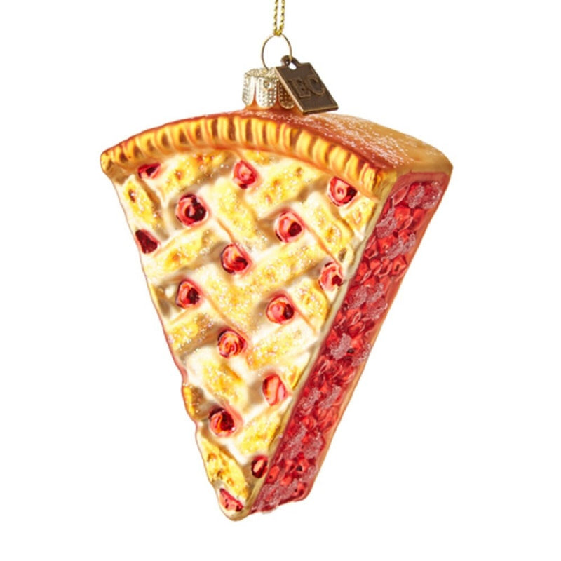 Eric Cortina Slice Of Cherry Pie Glass Ornament | Putti Christmas Decoration