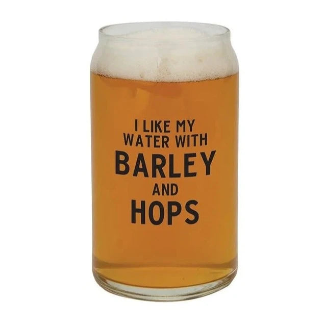 Beer Can Glass - Barley and Hops