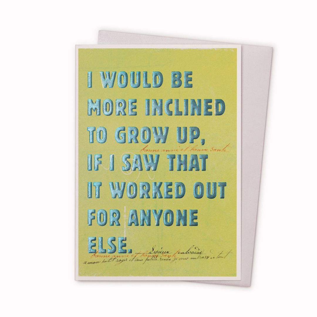 "Grow Up" Typographic Card | Putti Celebrations