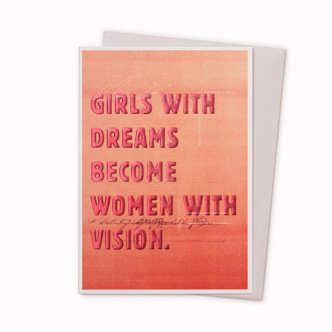 "Women with Vision" Typographic Card | Putti Celebrations