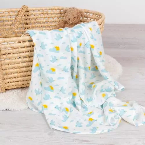 Skylark Bluebird Swaddling Blanket