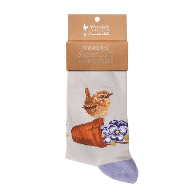 Wrendale "Pottering About" Wren Socks | Putti Fine Fashions