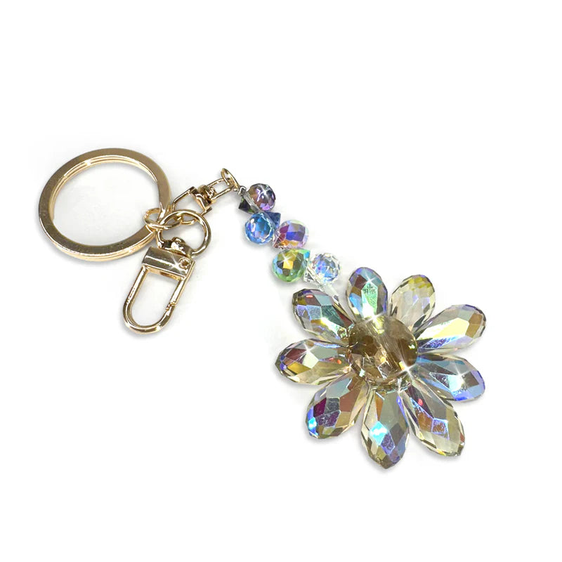 Jacquline Kent Crystal Daisy Key Chain - Multi | Putti Fine Fashions