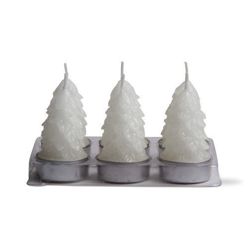 Spruce Tealight Candles White - Set of 6