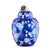Eric Cortina Blue with White Flowers Ginger Jar Glass Ornament