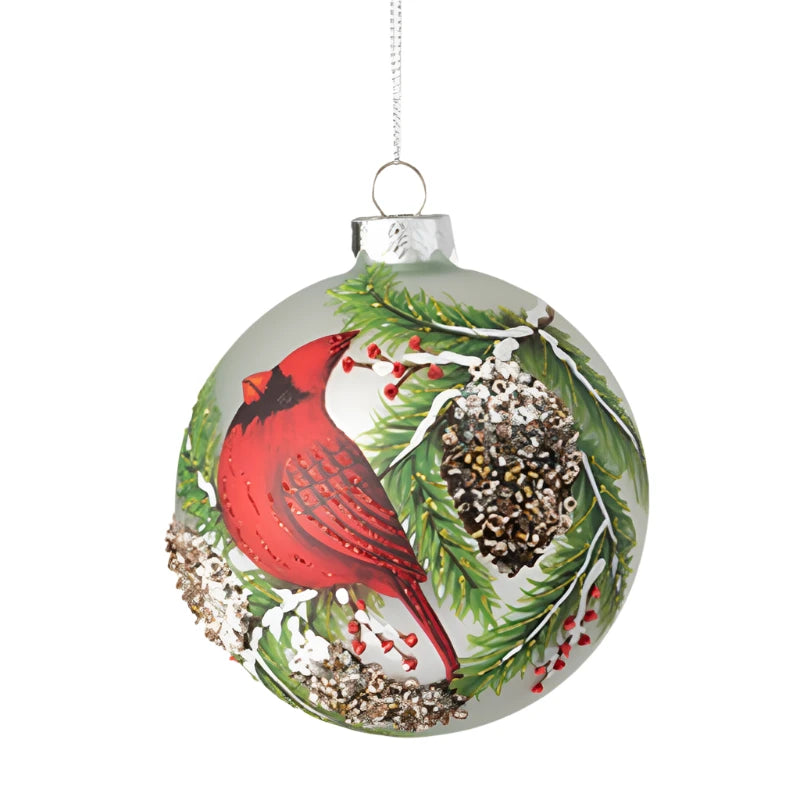 Cardinal Glass Ball Ornament