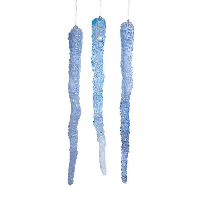 Kurt Adler Blue and Clear Icicle Ornament