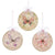 Blush Boho Chic Glass Disc With Butterfly and Flower Pattern Ornaments