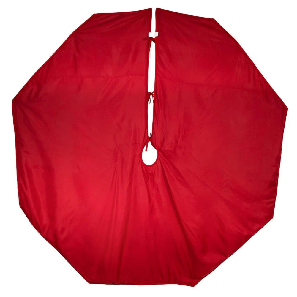 Kurt Adler Red & Green Gathered Border Large Tree Skirt | Putti Christmas
