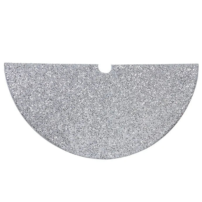 Kurt Adler Silver Sequin Tree Skirt | Putti Christmas