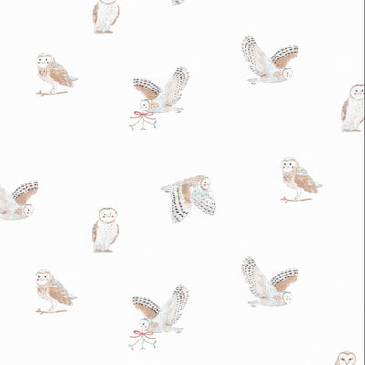 Sophie Allport Snowy Owls Jumbo Roll Wrap - 10M