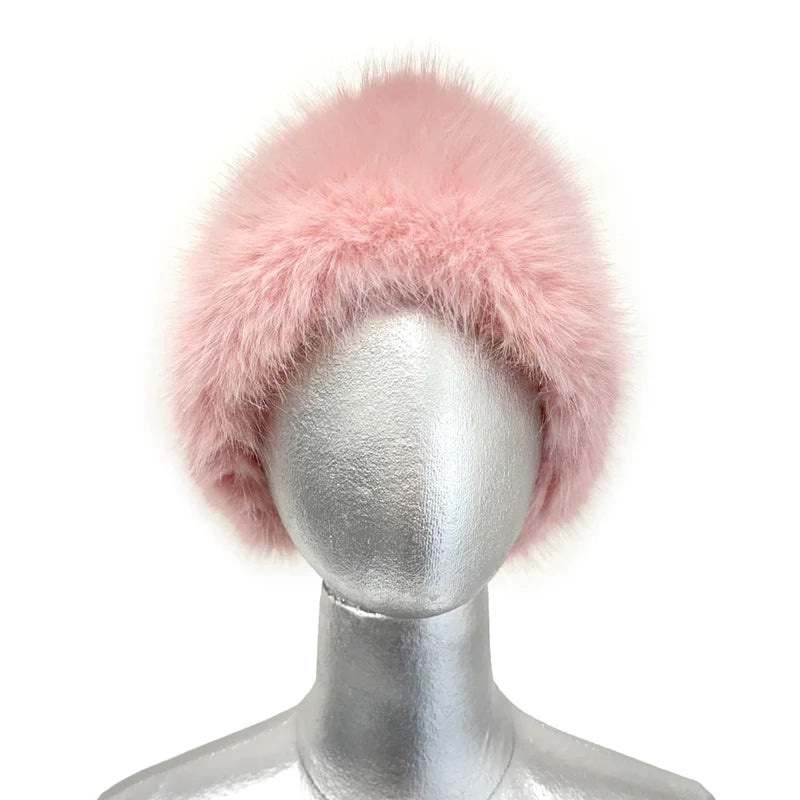 Faux Fur Headband - Pink