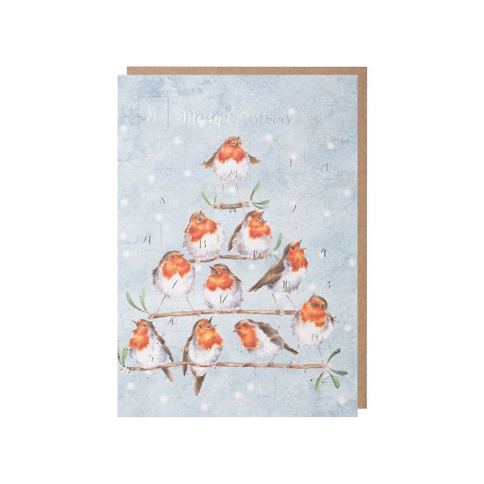 Rockin Robins Advent Calendar Christmas Card