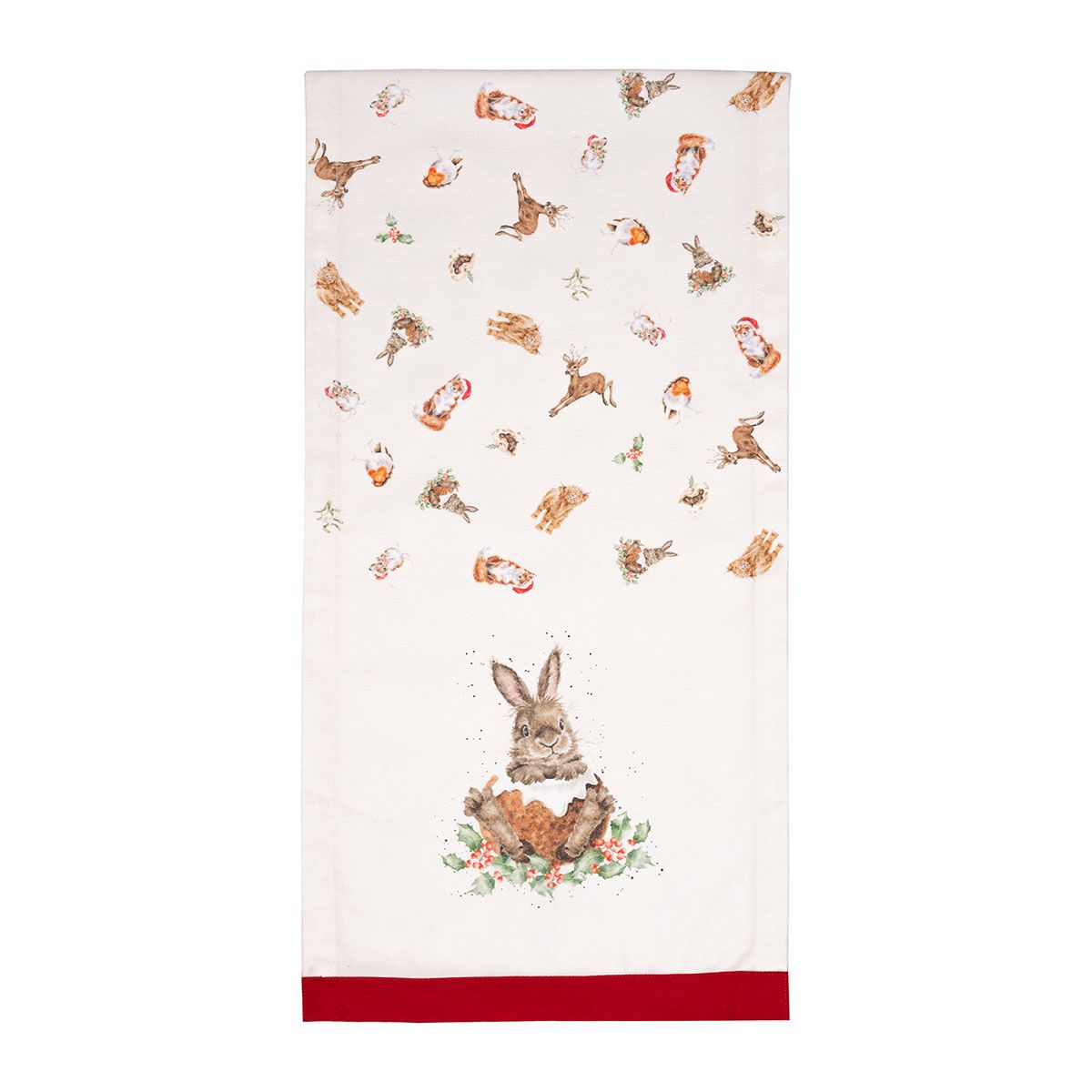 Winter Woodland Christmas Fabric Table Runner  | Putti Christmas Celebrations