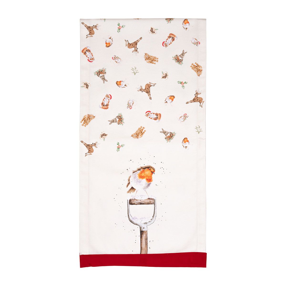 Winter Woodland Christmas Fabric Table Runner  | Putti Christmas Celebrations