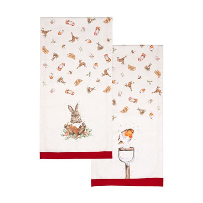 Winter Woodland Christmas Fabric Table Runner  | Putti Christmas Celebrations