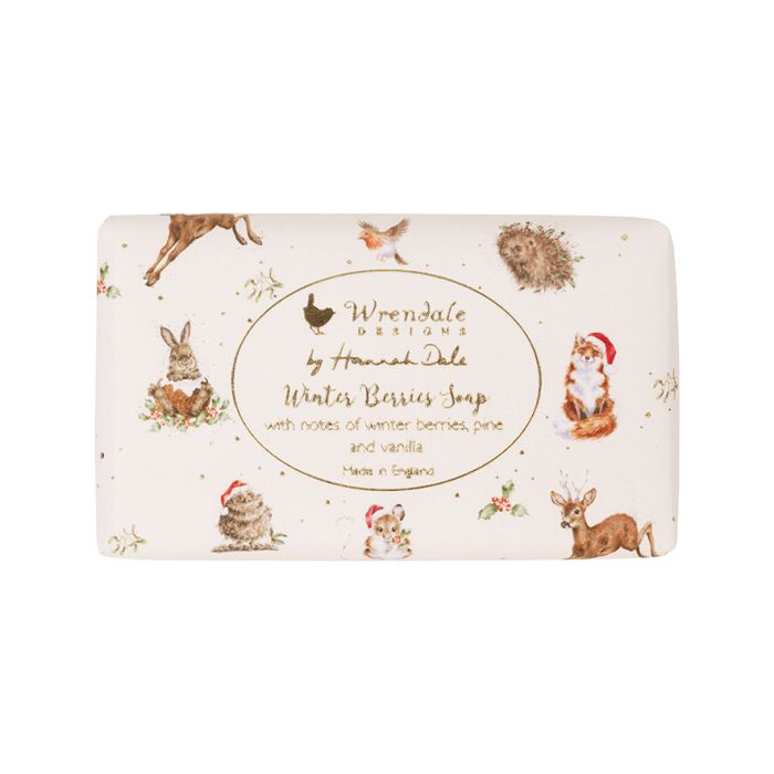 Woodland Animals Winter Berries Christmas Soap
