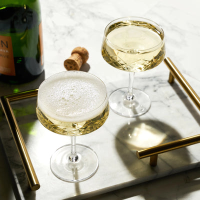 Viski Admiral Coupe Crystal Glasses - Set of 2