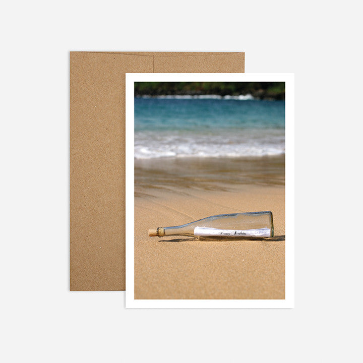 Message in a Bottle Belated Birthday Card, JE-Jannex Enterprises, Putti Fine Furnishings