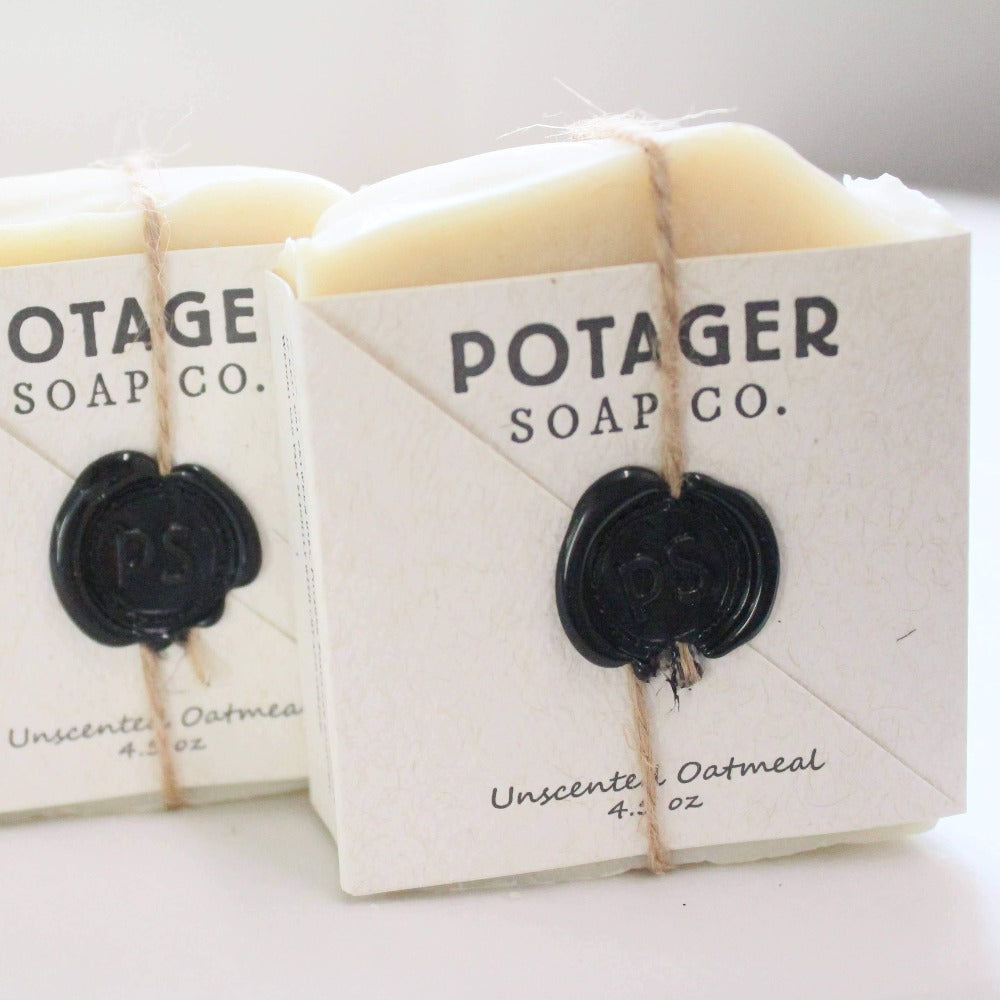 Potager Soap Company Handmade Organic Soap - Unscented Oatmeal Soap