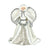 Silver and White with Tinsel Garland Angel Tree Topper | Putti Christmas Decorations 