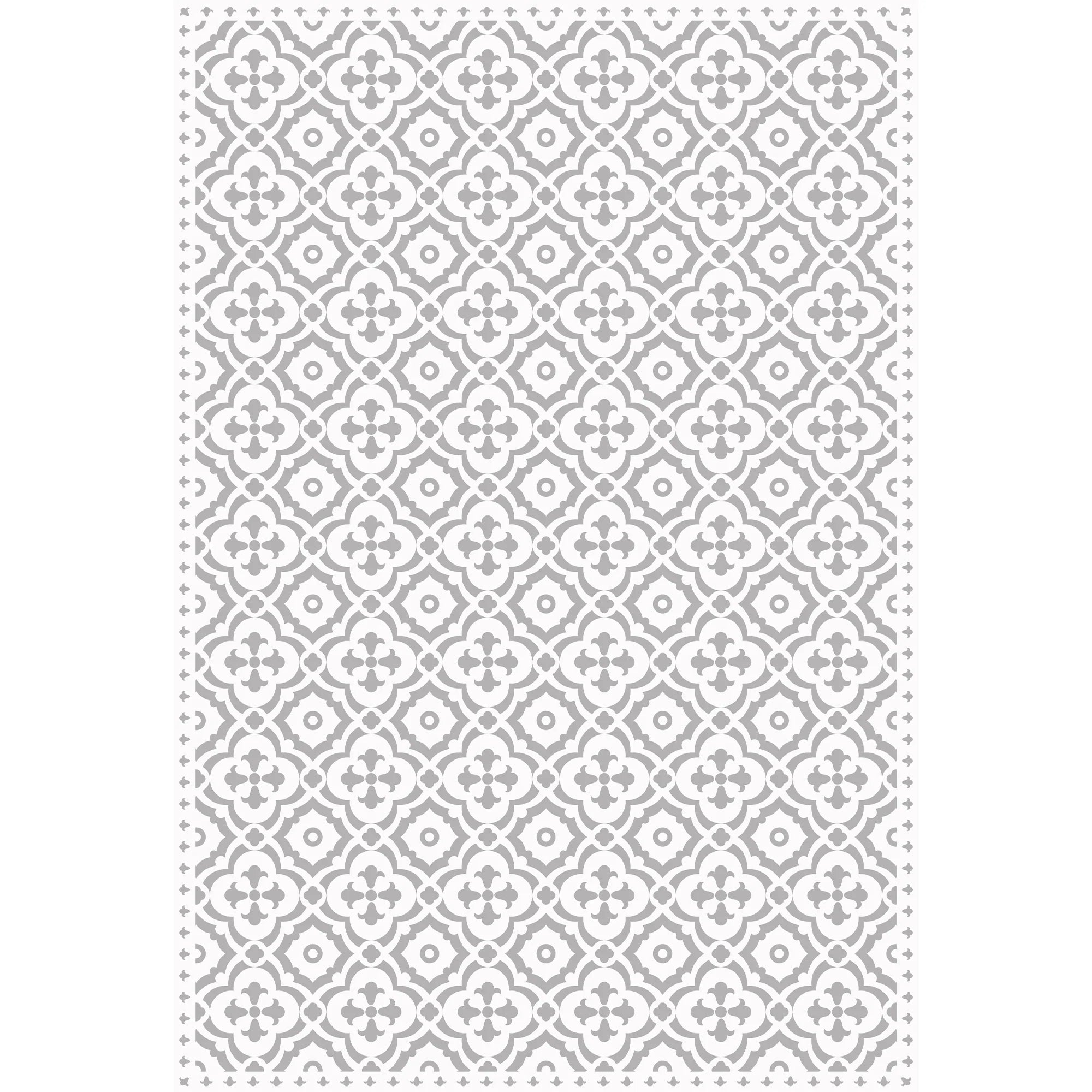 Antiquity Ceramics Light Grey & White Vinyl Floor Mat