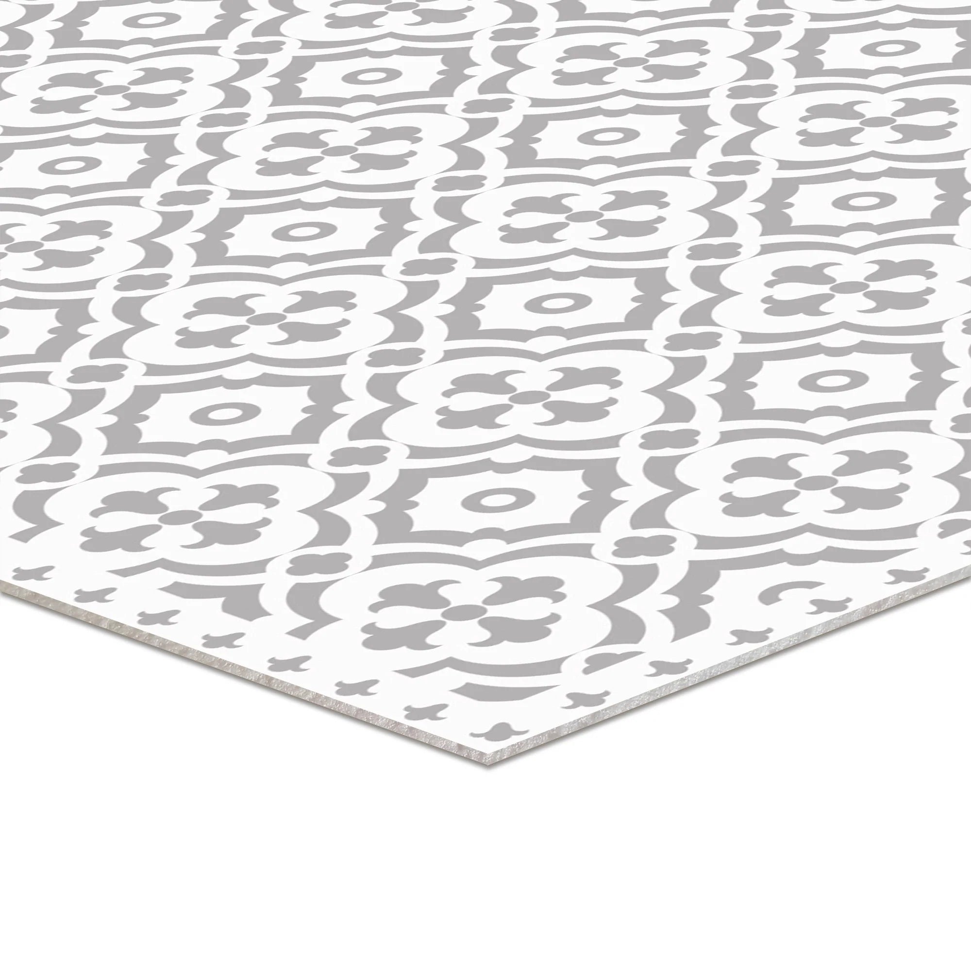 Antiquity Ceramics Light Grey & White Vinyl Floor Mat