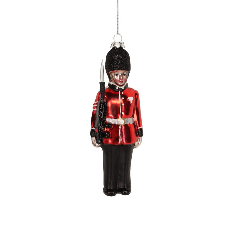 British Soldier Glass Ornament | Putti Christmas Canada