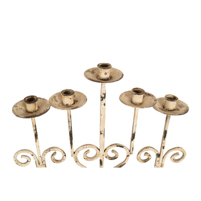 Hand Wrought Iron Floor Standing Candlestick