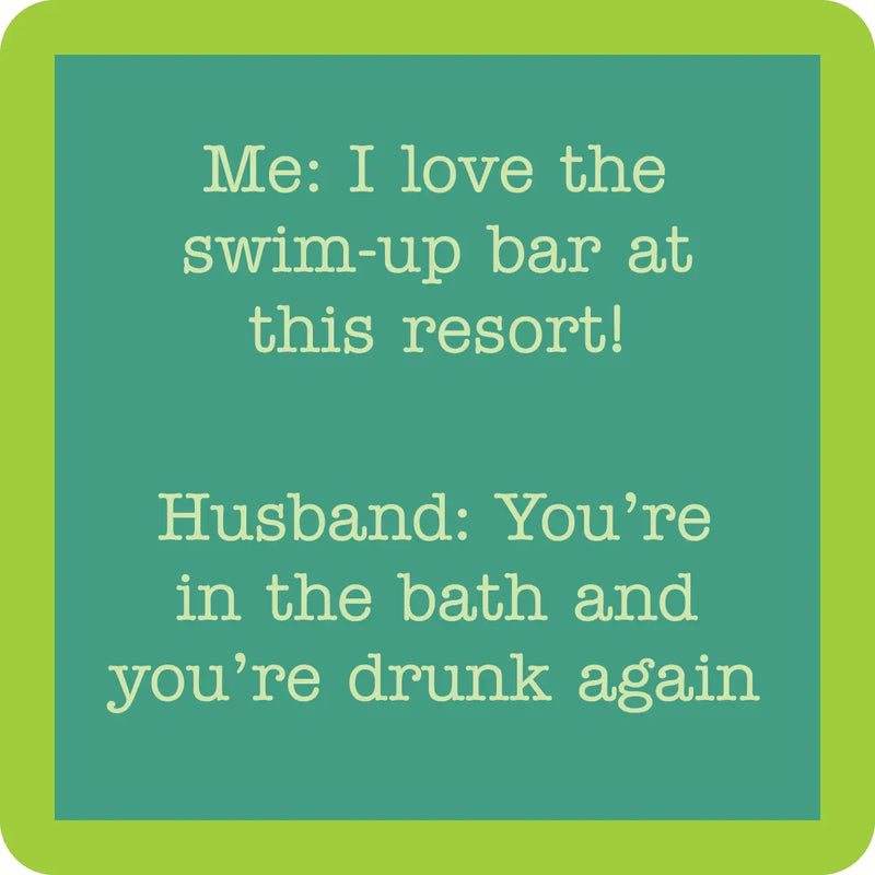 Drinks on Me coasters - Swim Up Bar