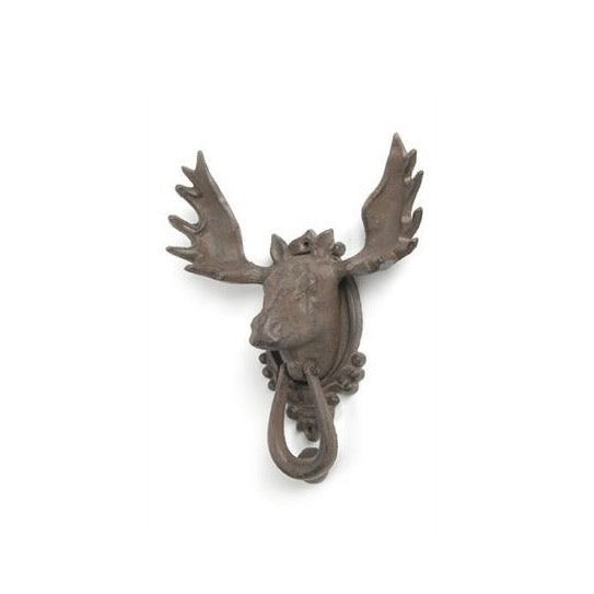 Cast Iron Moose Head Door Knocker | Putti Christmas Celebrations Canada