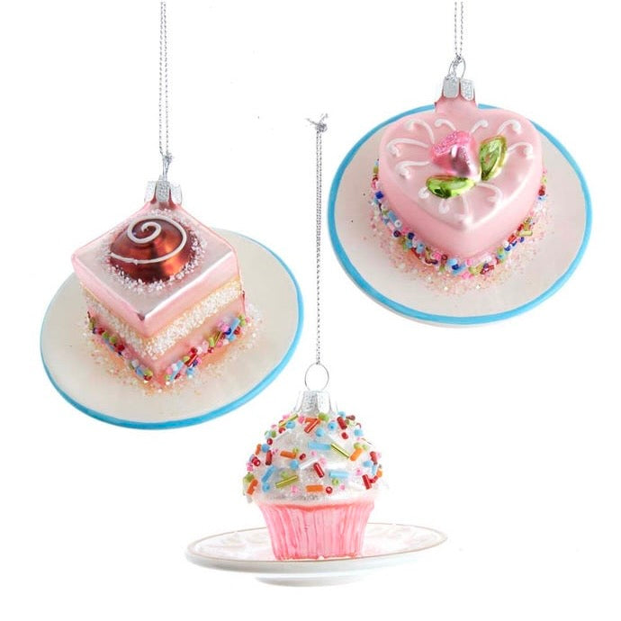 Kurt Adler Miniature Glass Cake Ornaments | Putti Christmas Canada