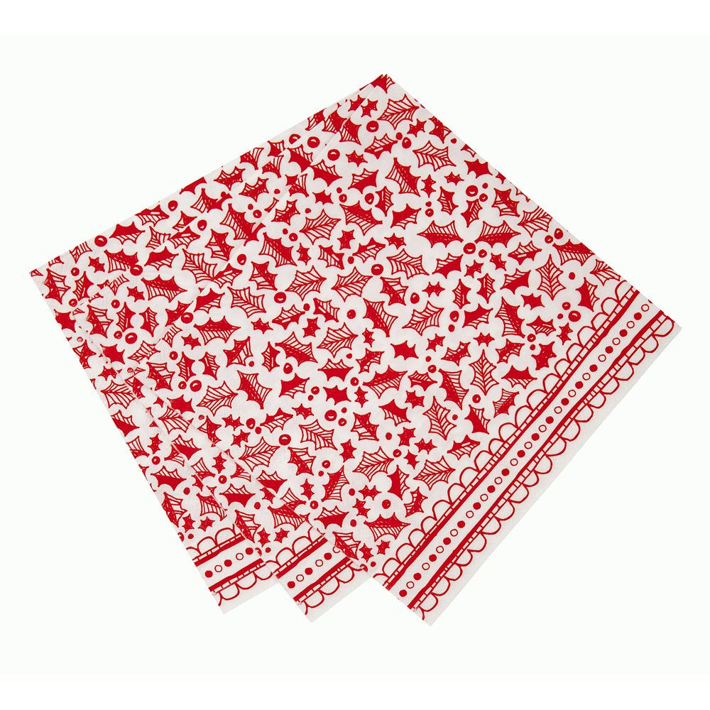 Red & White Christmas Dinner Napkin, TT-Talking Tables, Putti Fine Furnishings