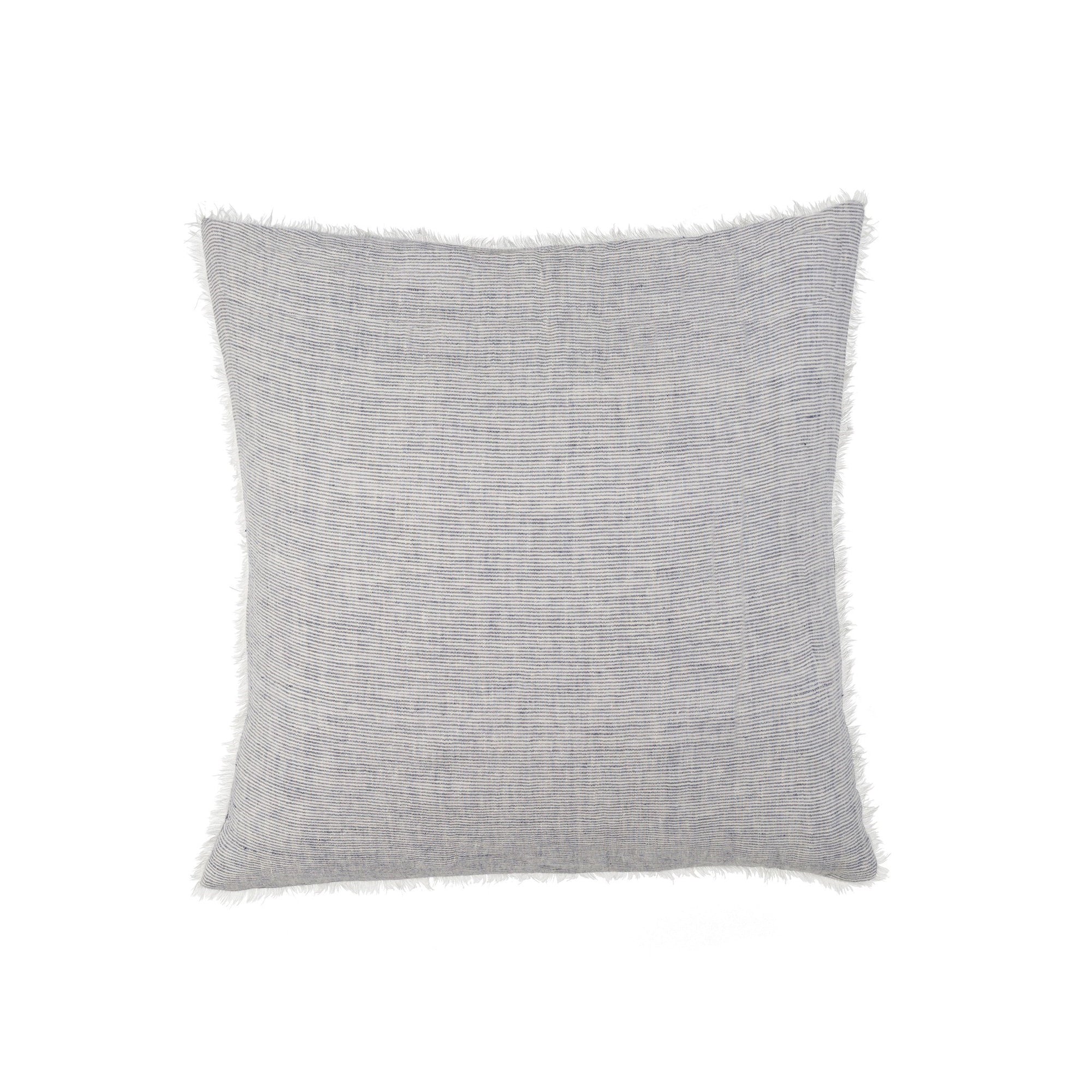 Lina Linen Pillow - Grey Stripe | Putti Fine Furnishings Canada