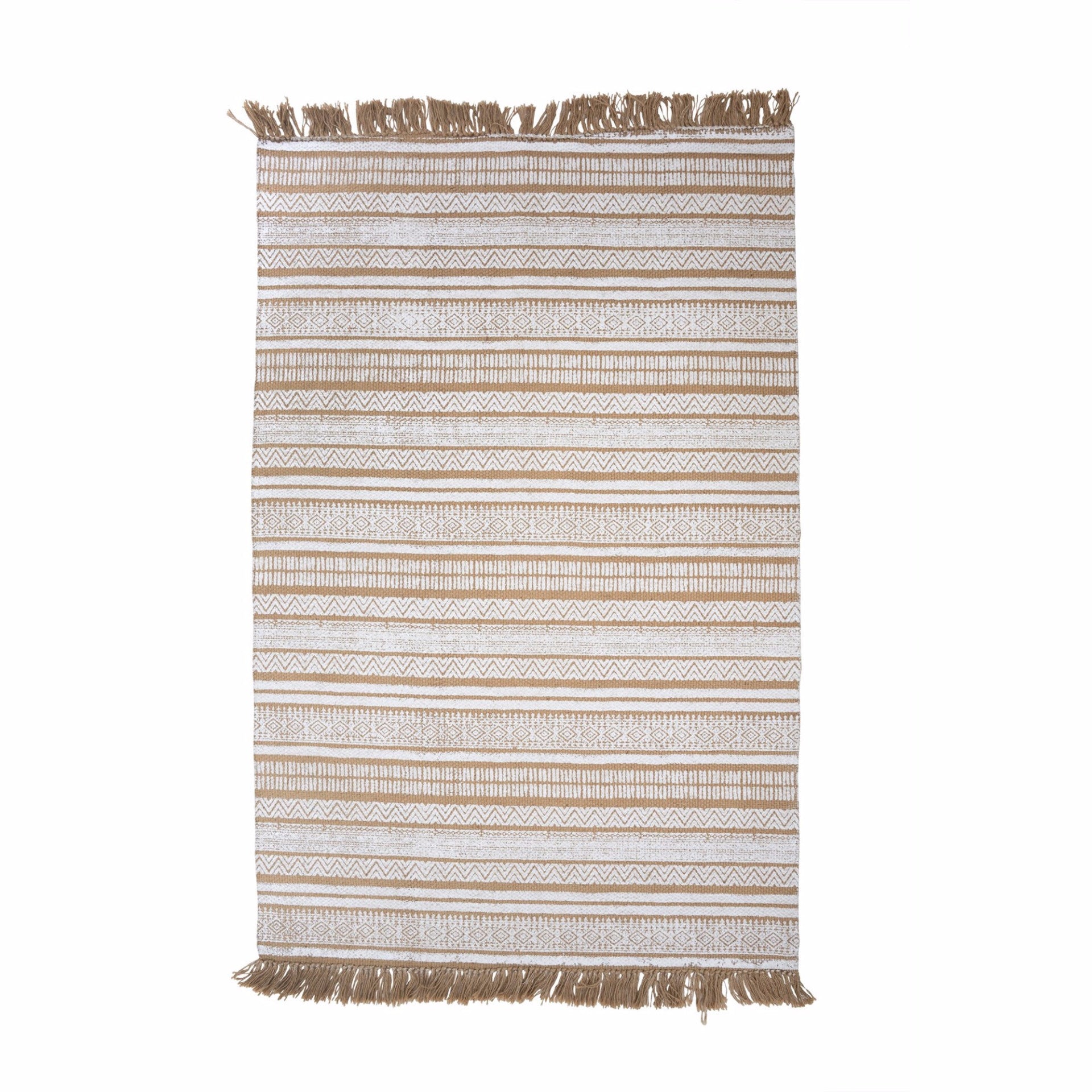 Jute White Printed Rug - Soft Furnishings - Indaba Trading - Putti Fine Furnishings Toronto Canada