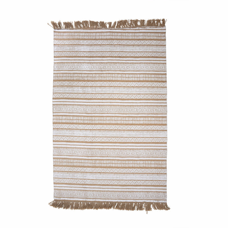 Jute White Printed Rug - Soft Furnishings - Indaba Trading - Putti Fine Furnishings Toronto Canada