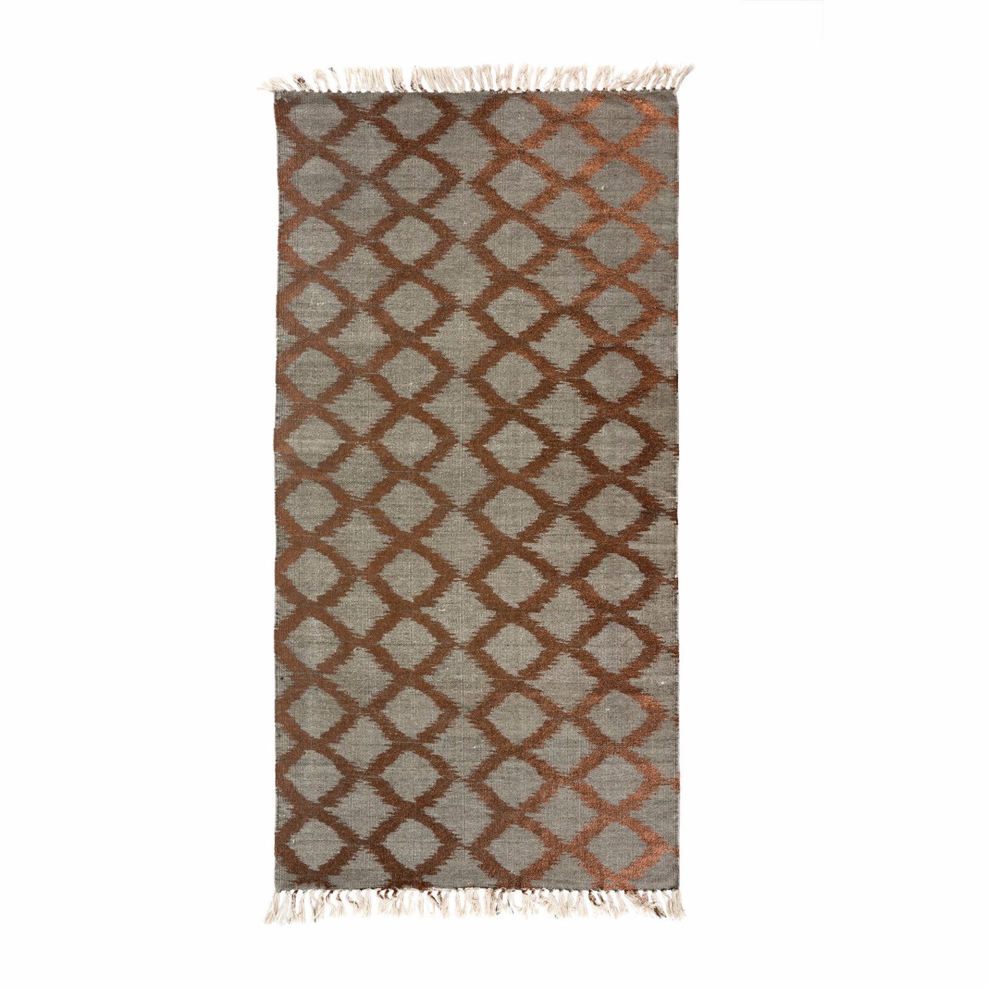 Beiige Copper Foil Print Rug -  Soft Furnishings - Indaba Trading - Putti Fine Furnishings Toronto Canada