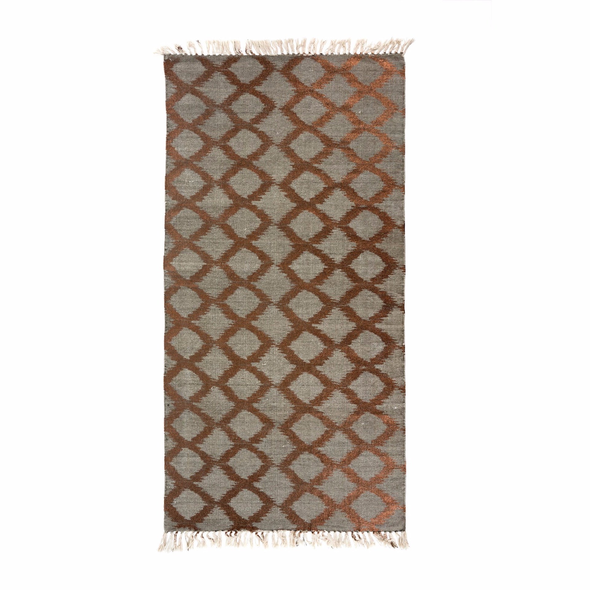 Beiige Copper Foil Print Rug - Soft Furnishings - Indaba Trading - Putti Fine Furnishings Toronto Canada
