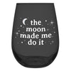 "The moon made me do it" Black Stemless Wine Glass