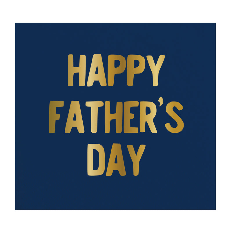 Slant "Happy Father's Day" Navy Paper Napkins - Beverage | Putti Party