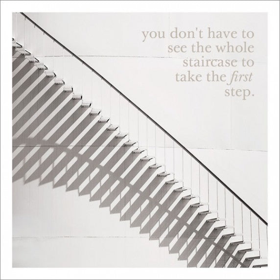Icon "You don't have to see the whole staircase..." Greeting Card Putti