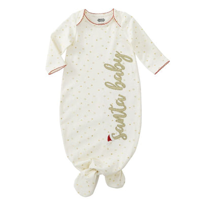 Mud Pie Santa Baby Tie Sleep Gown | Putti Christmas