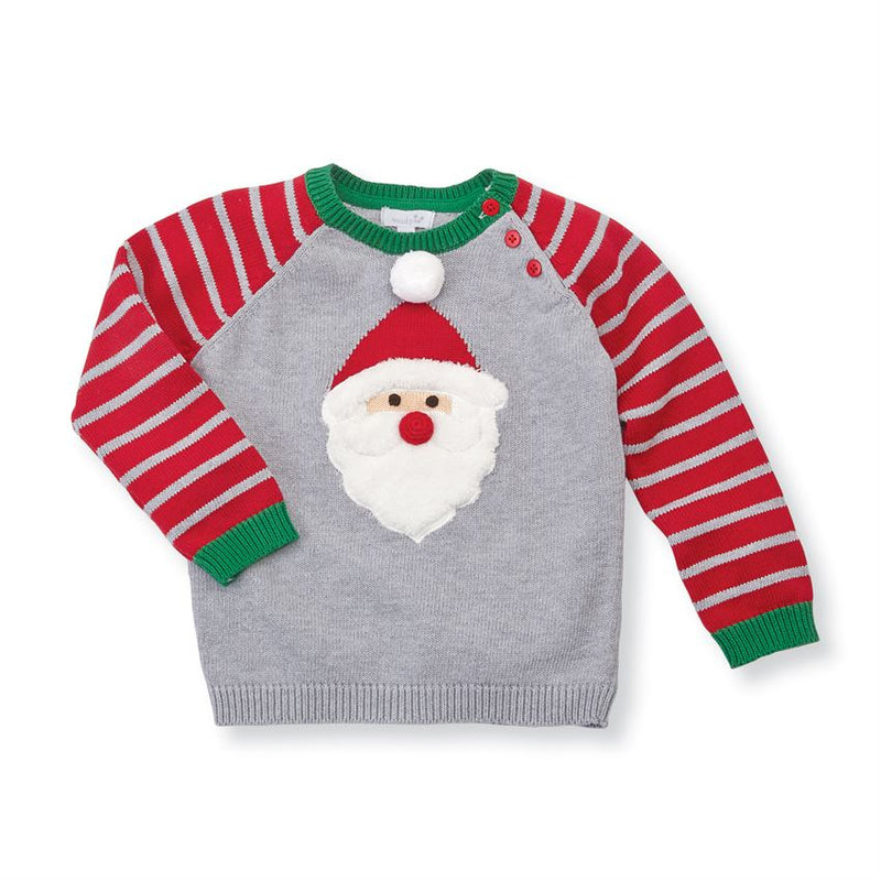 Mud Pie Red Stripe Santa Sweater