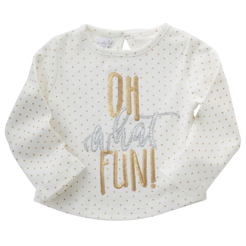 Mud Pie "Oh What Fun" Long Sleeve T Shirt, TC-Two's Company, Putti Fine Furnishings