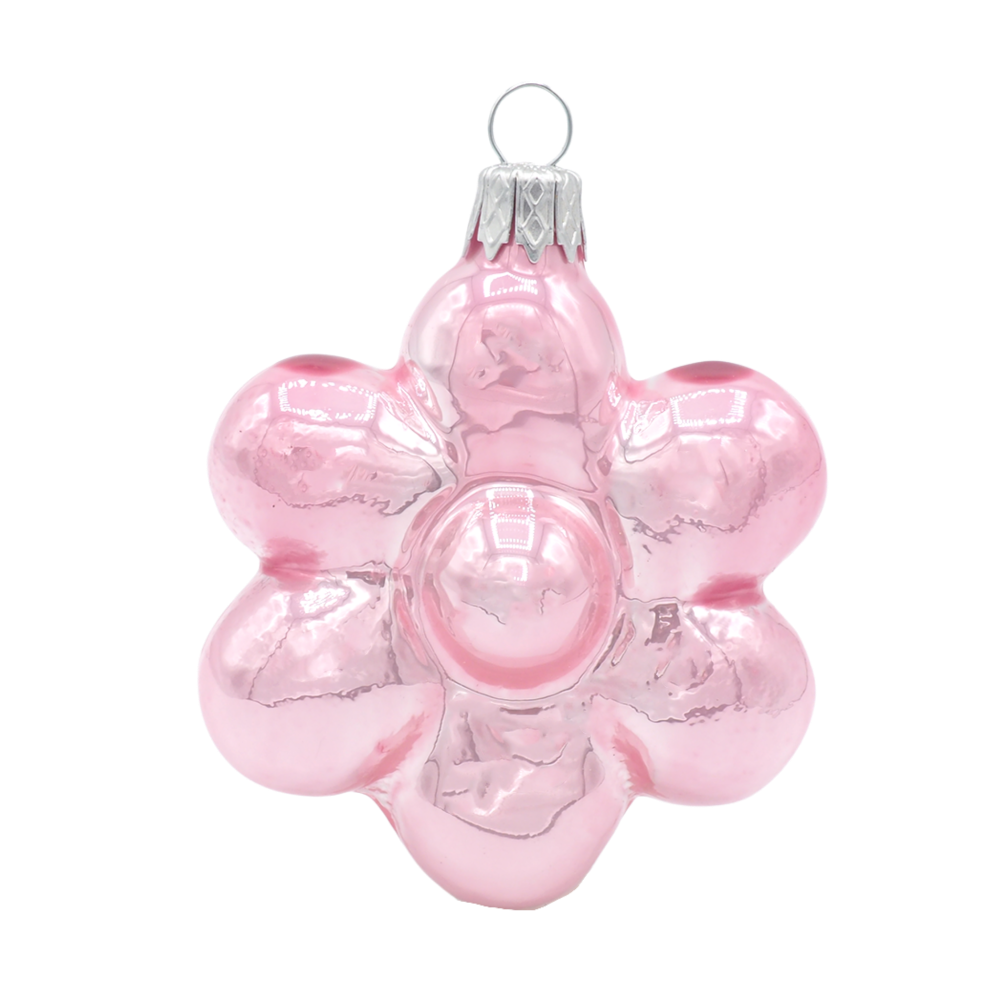 Pink Flower Christmas Ornament