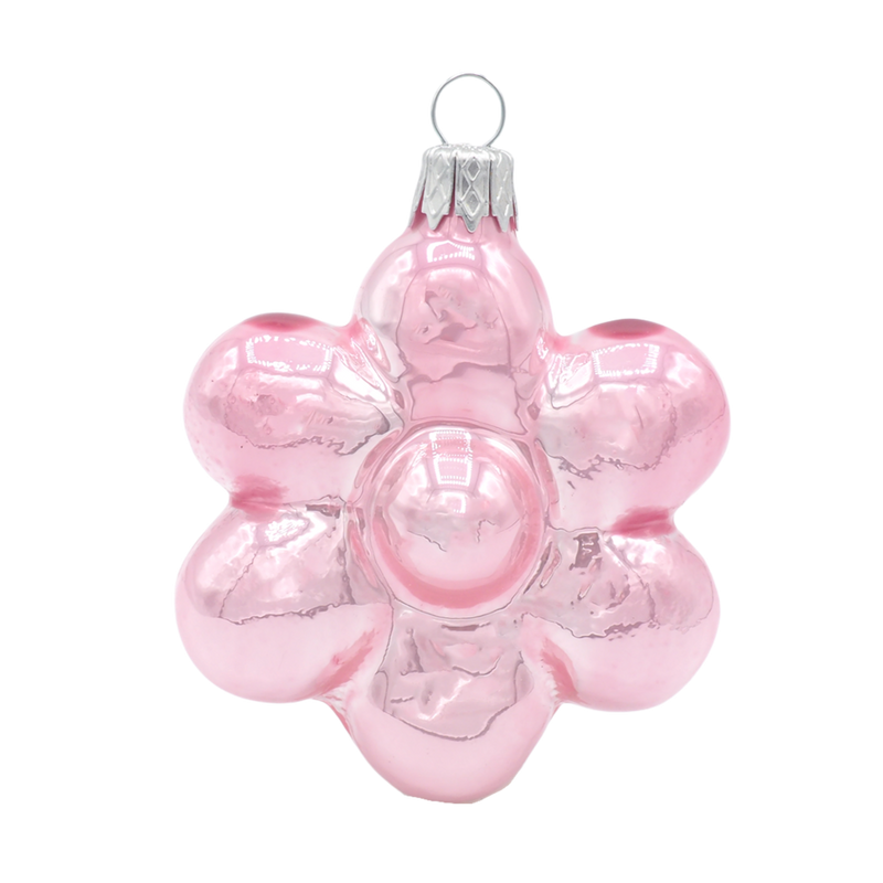 Pink Flower Christmas Ornament